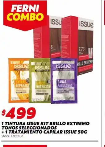 Ferniplast 1 Tintura Isue Kit Brillo extremo Tonos Seleccionados +1 Tratamiento Capilar Issue 50g oferta