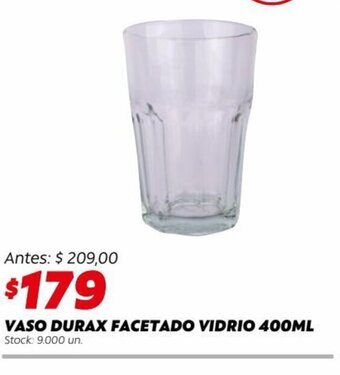 Ferniplast Vaso Durax Facetado Vidrio 400ml oferta