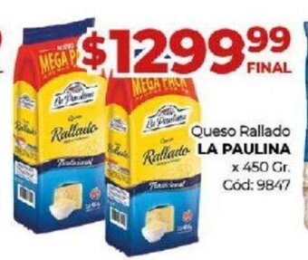 Diarco Queso Rallado La Paulina oferta