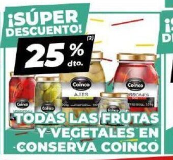 Diarco Todas Las Frutas Y Vegetales en Conserva Coinco oferta