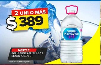 Carrefour Maxi Agua mineral nestlé sin gas bidón x 6,30l oferta
