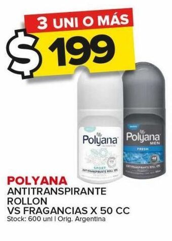Carrefour Maxi Antitranspirante polyana x 50cc oferta