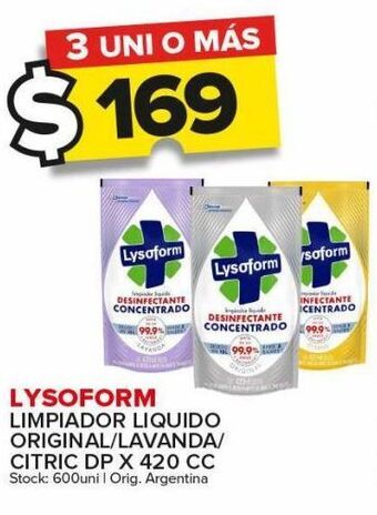 Carrefour Maxi Limpiador líquido lysoform x 420cc oferta