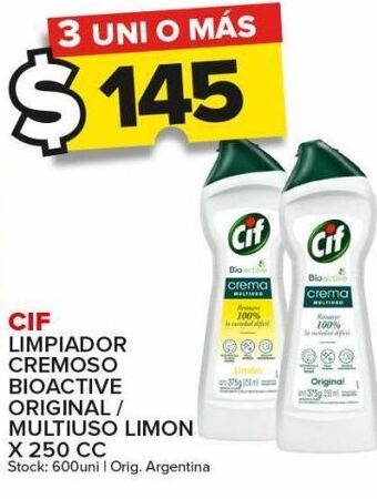 Carrefour Maxi Limpiador cremoso cif x 250cc oferta