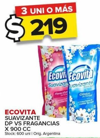 Suavizante ecovita x 900cc