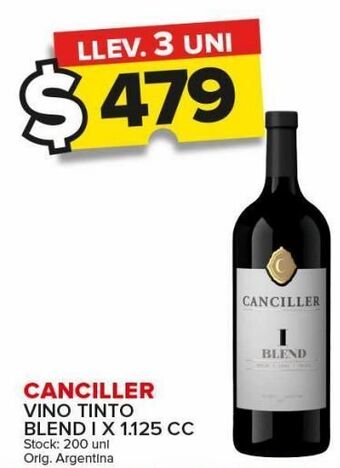 Carrefour Maxi Vino tinto canciller x 1.125cc oferta