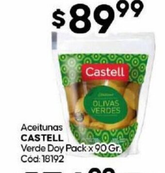 Diarco Aceitunas Castell Verde Doy Pack x 90 gr. oferta