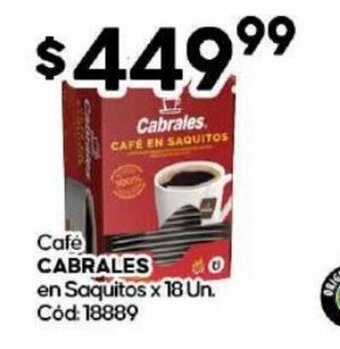 Diarco Café Cabrales en Saquitos oferta