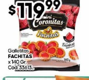 Diarco Galletitas Fachitas x 140 gr, oferta