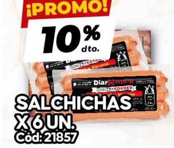 Diarco Salchichas x 6 Un oferta
