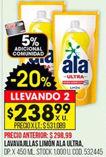 Coto Lavavajillas Limón Ala Ultra oferta