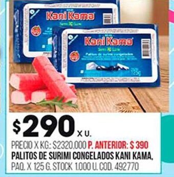Coto Palitos de Surimi Congelados Kani Kama oferta