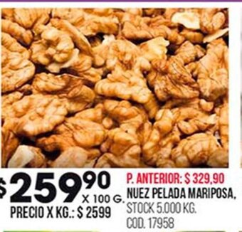 Coto Nuez Pelada Mariposa oferta