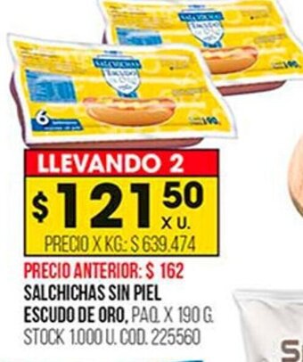 Coto Salchichas Sin Piel Escudo De Oro oferta
