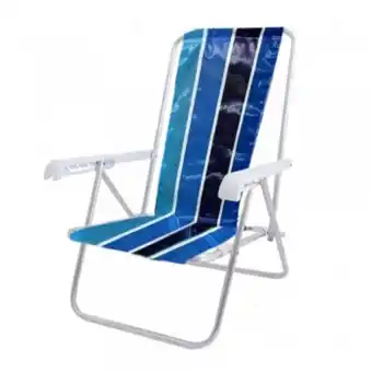 Reposera aluminio 4 posiciones botafogo azul