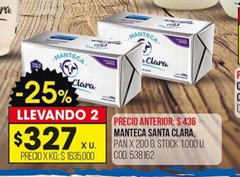 Coto Manteca Santa Clara oferta