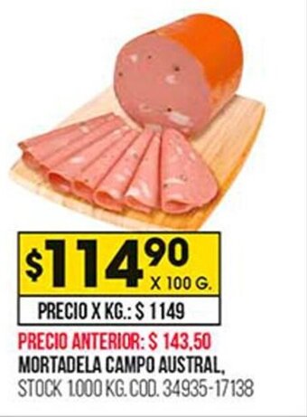 Coto Mortadela Campo Austral oferta