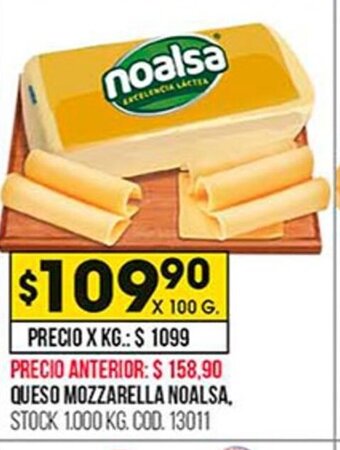 Coto Queso Mozzarella Noalsa oferta