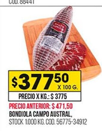 Coto Bondiola Campo Austral oferta