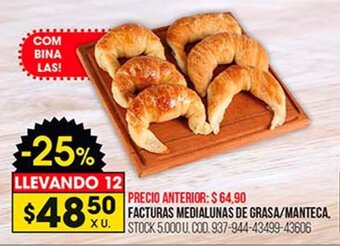 Coto Facturas Medialunas De Grasa / Manteca oferta