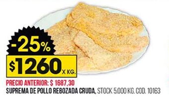 Coto Suprema de Pollo Rebozada Cruda oferta