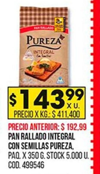 Coto Pan Rallado Integral Con Semillas Pureza oferta