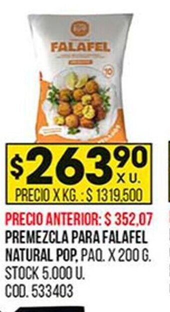 Coto Premezcla Para Falafel Natural Pop oferta