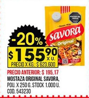 Coto Mostaza Original Savora oferta
