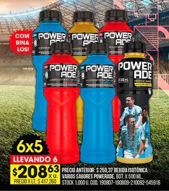 Coto Bebida Isotónica Varios Sabores Powerade oferta