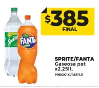 Supermayorista Vital Sprite/Fanta Gaseosa Pet x 2.25lt oferta