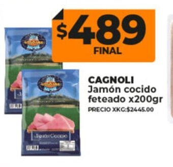 Supermayorista Vital Cagnoli Jamón Cocido Feteado x 200gr oferta