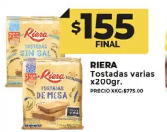 Supermayorista Vital Riera Tostadas Varias x 200gr oferta