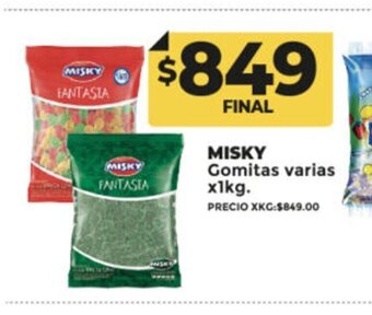 Supermayorista Vital Misky Gomitas Varias x 1kg oferta