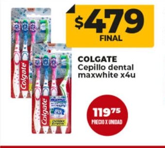 Supermayorista Vital Colgate Cepillo Dental Maxwhite x 4u oferta