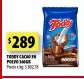 Punto Mayorista Toddy Cacao en Polvo 360gr oferta