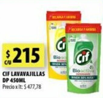 Punto Mayorista Cif Lavavajillas Dp 450ml oferta