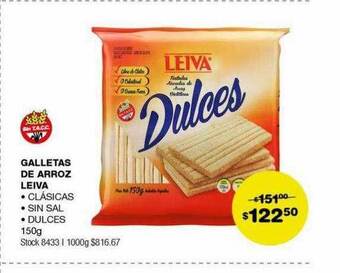 Atomo Conviene Galletas de arroz leiva oferta