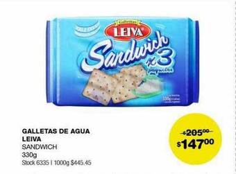 Atomo Conviene Galletas de agua leiva sandwich oferta