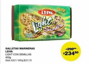 Atomo Conviene Galletas marineras leiva light con semillas oferta