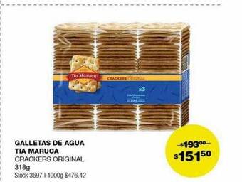 Atomo Conviene Galletas de agua tia maruca crackers original oferta
