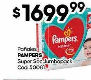 Diarco Pañales pampers super sec jumbopack oferta