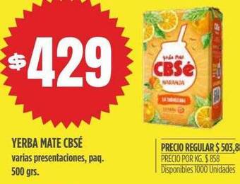 Supermercados Vea Yerba mate cbsé oferta