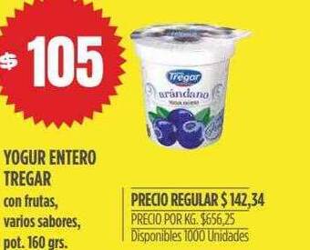 Supermercados Vea Yogur entero tregar oferta