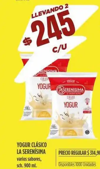 Supermercados Vea Yogur clásico la serenísima oferta