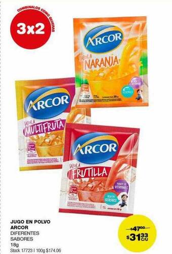 Atomo Conviene Jugo en polvo arcor oferta