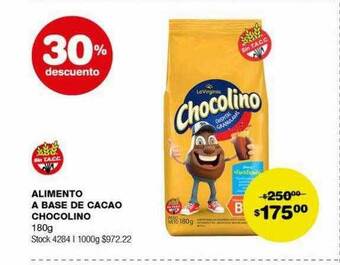 Atomo Conviene Alimento a base de cacao chocolino 30% descuento oferta