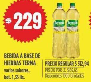 Supermercados Vea Bebida a base de hierbas terma varios sabores bot. oferta