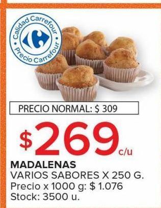 Carrefour Maxi Madalenas x 250g oferta