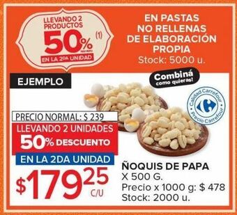 Carrefour Maxi Ñoquis de papa x 500g oferta