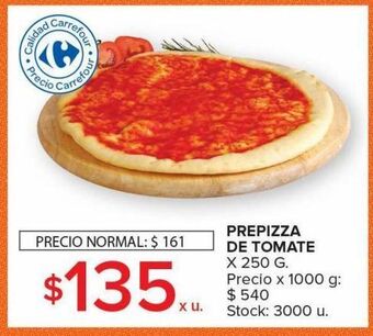 Carrefour Maxi Prepizza de tomate x 250g oferta